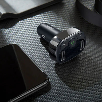 Car Bluetooth Charger with Dual USB Output for Phones